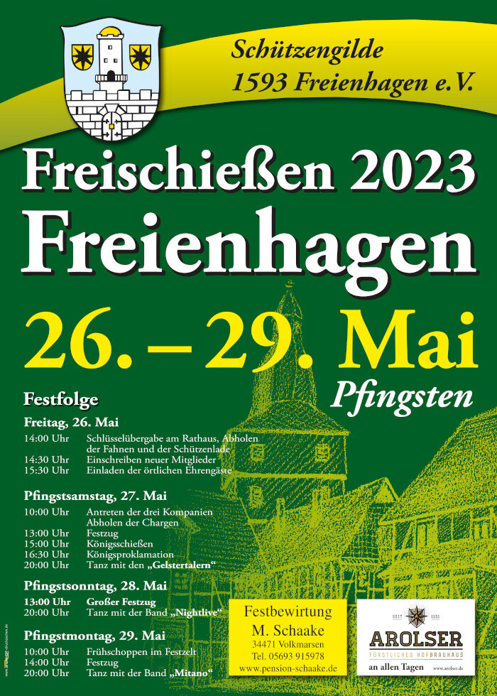 Freischießen Freienhagen Plakat 2023